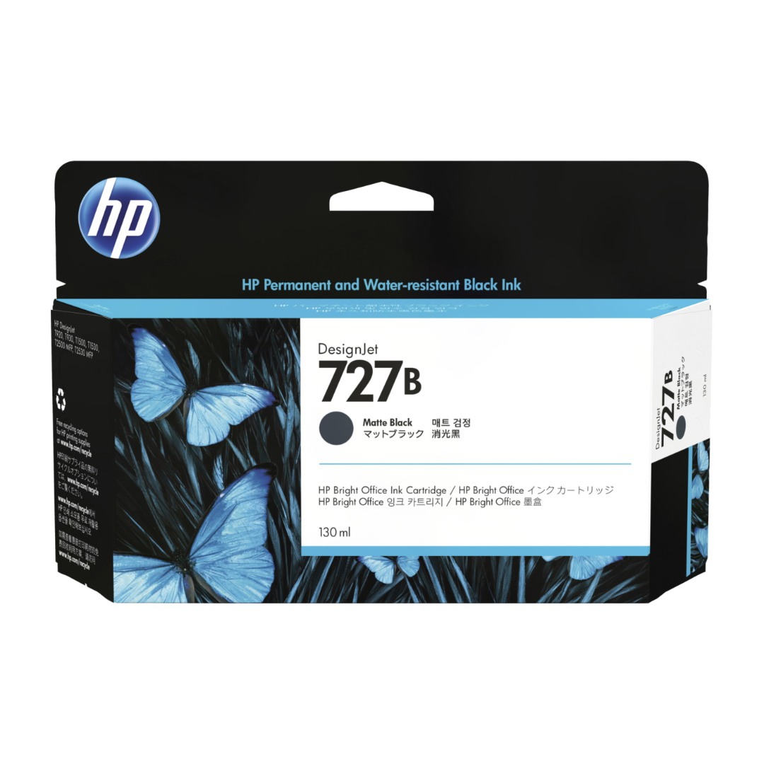 Genuine HP 727b 3WX13A Matte Black Ink Cartridge 130ml