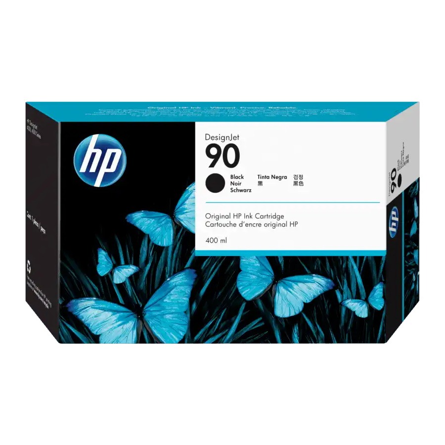 Genuine HP 90 C5058A Black Ink High Yield 400ml