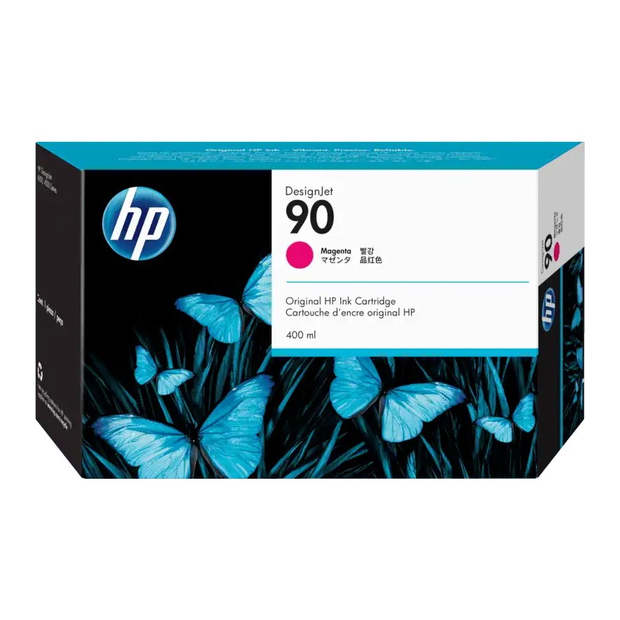 Genuine HP 90 C5063A Magenta High Yield Ink Cartridge 400ml