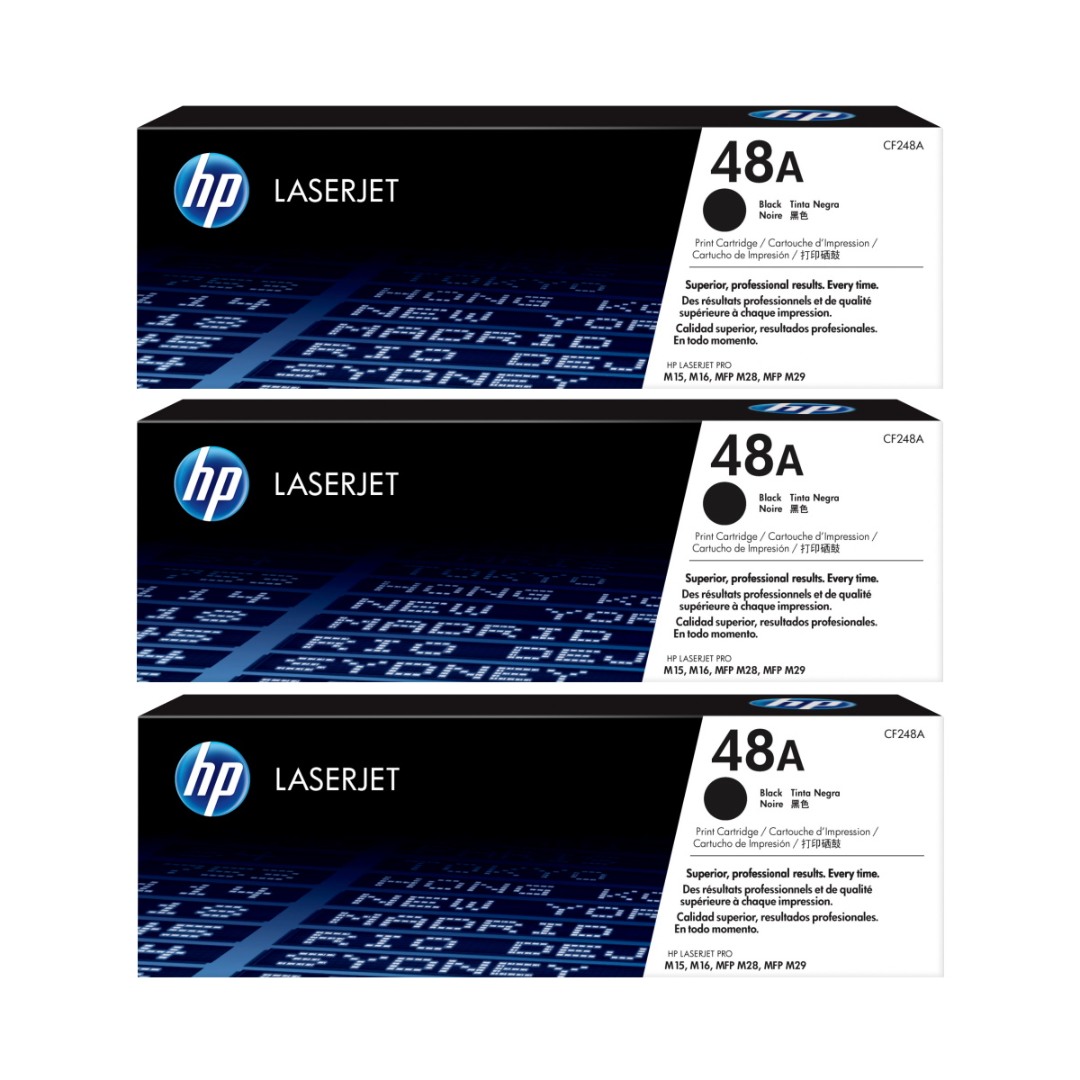 Genuine HP 48A Toner Cartridge CF248A 3 PACK