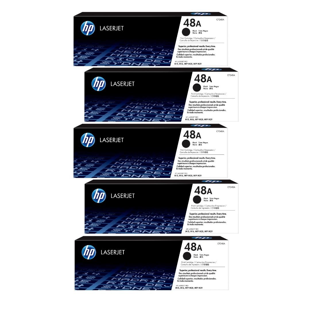 Genuine HP 48A Toner Cartridge CF248A 5 PACK