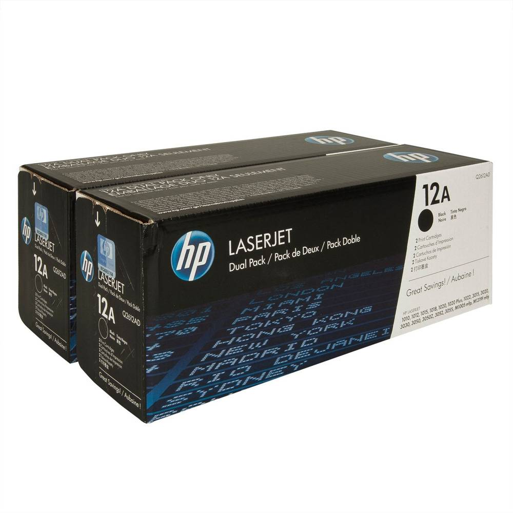 Genuine HP 12A Toner Cartridge TWIN PACK Q2612AD