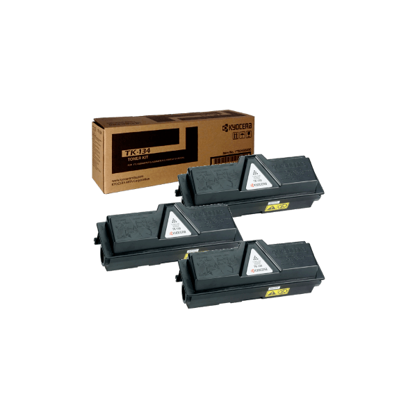 Genuine Kyocera TK-134 Toner 3 PACK