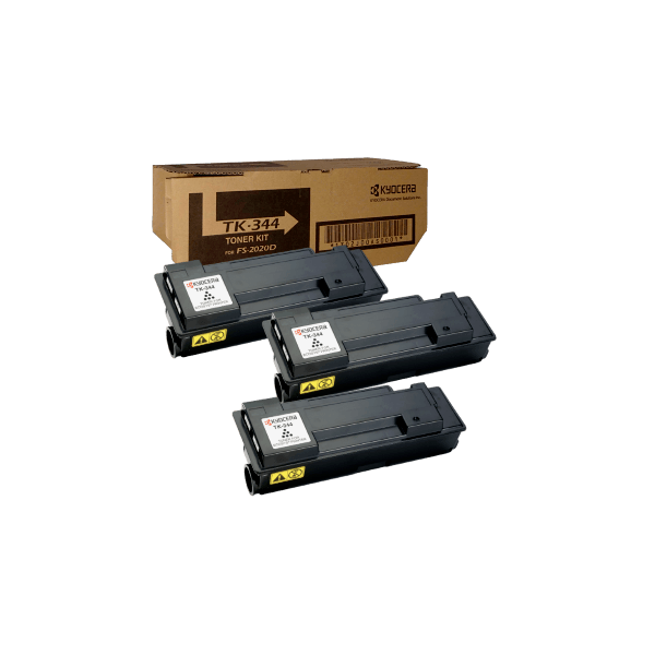 Genuine Kyocera TK-344 Toner 3 PACK