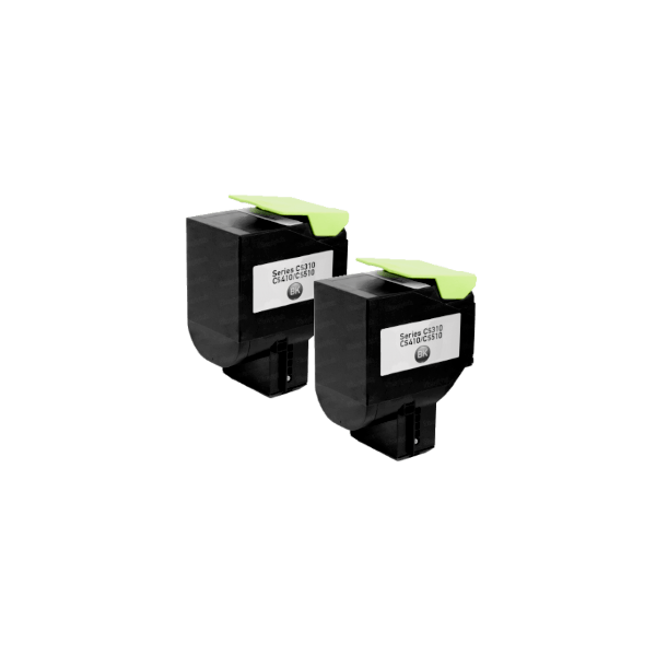 Compatible Lexmark 70C8HKE 708HK Black Toner High Yield 2 PACK