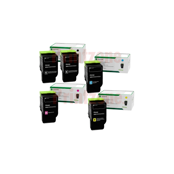 Genuine Lexmark CS521 CS622 CX522 CX622 CX625 Toner Value Pack PLUS EXTRA BLACK