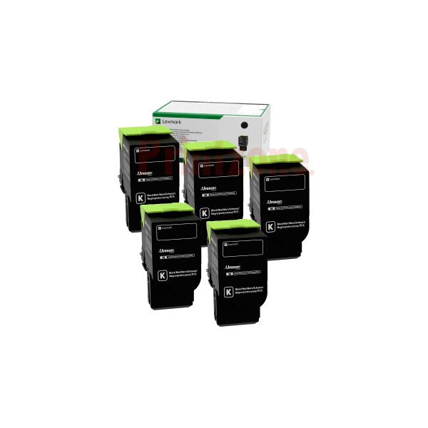 Genuine Lexmark 78C6UKE Black Toner 5 PACK