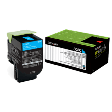 Genuine Lexmark 80C80C0 808C Cyan Toner