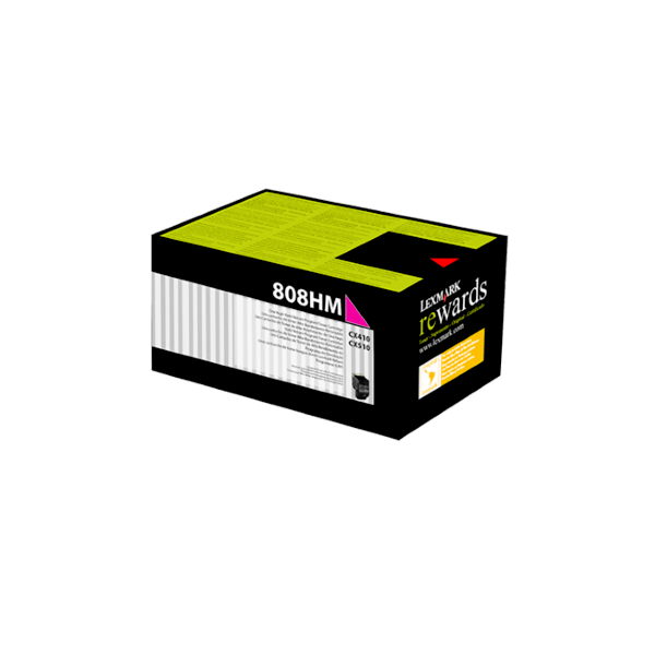 Genuine Lexmark 80C8HME 808HM Magenta Toner High Yield