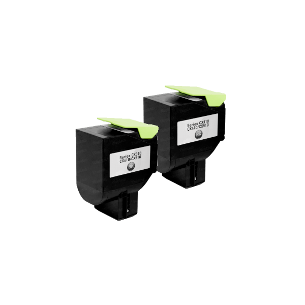 Compatible Lexmark 80C8SKE 808SK Black Toner 2 PACK