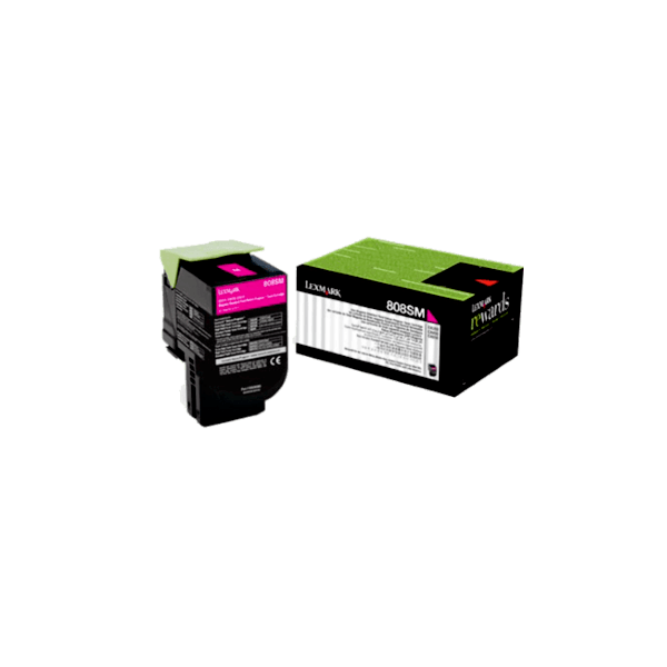 Genuine Lexmark 80C8SME 808SM Magenta Toner