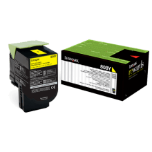 Genuine Lexmark 80C80Y0 808Y Yellow Toner