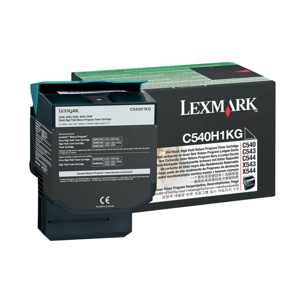 Genuine Lexmark C540H1KG Black Toner Cartridge High Yield