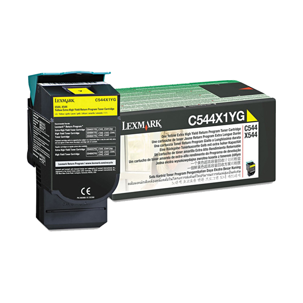 Genuine Lexmark C544X1YG Yellow Toner Cartridge Extra High Yield