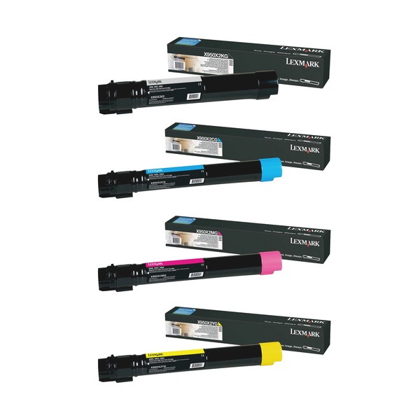 Genuine Lexmark X950 X954 Toner Cartridge Value Pack