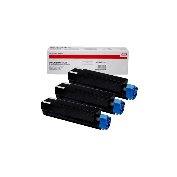 Genuine OKI B401 MB451 Toner 3 PACK