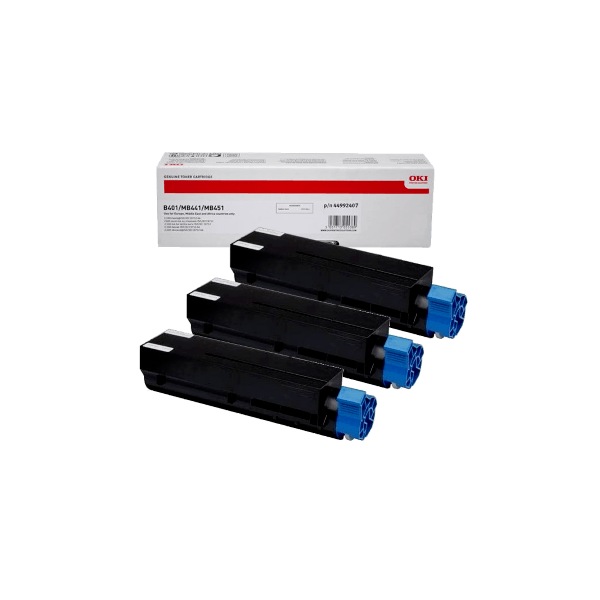 Genuine OKI B401 MB451 High Yield Toner 3 PACK