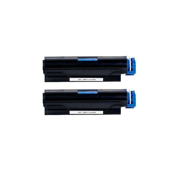 Compatible OKI B401 MB451 High Yield Toner 2 PACK