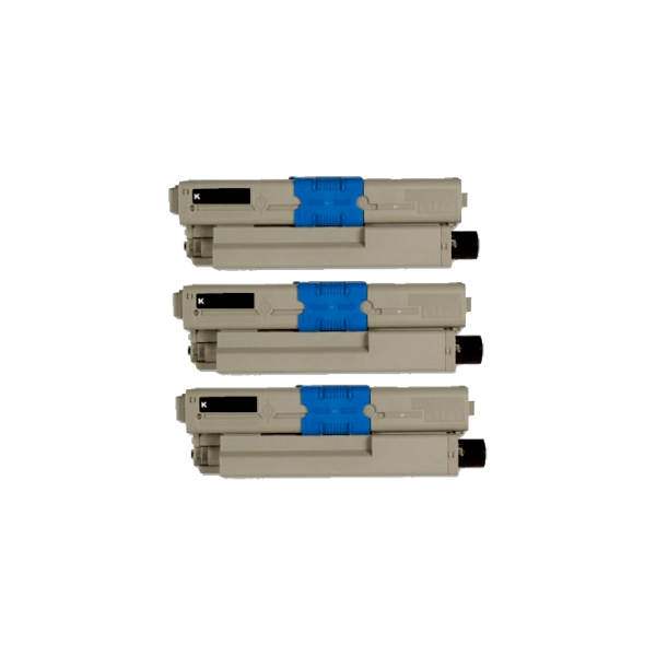 Compatible Oki C332 MC363 Black Toner 3 PACK