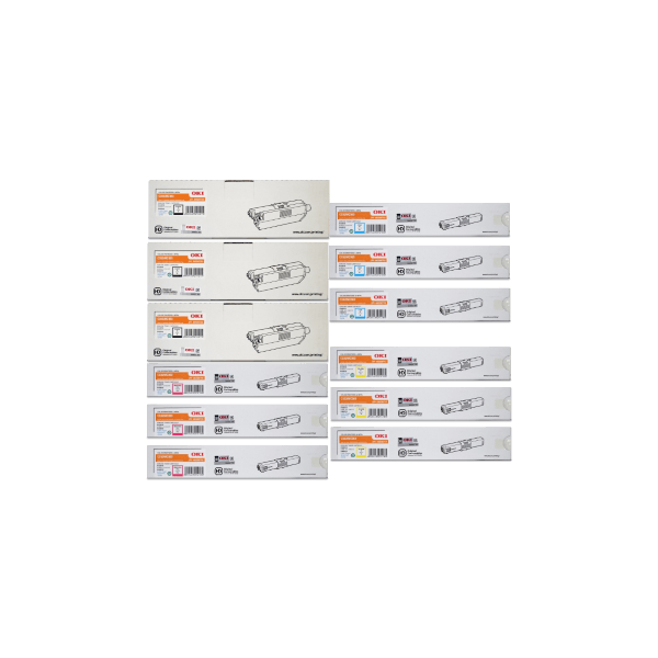 Genuine Oki C332 MC363 Toner Triple Value Pack