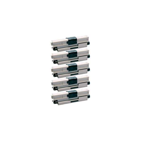 Compatible OKI C510 C530 MC561 Black Toner 5 PACK