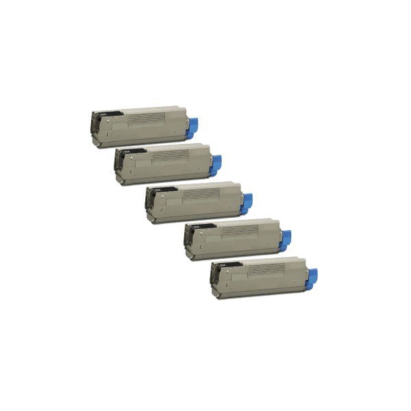 Compatible Oki C612n Black Toner 5 PACK