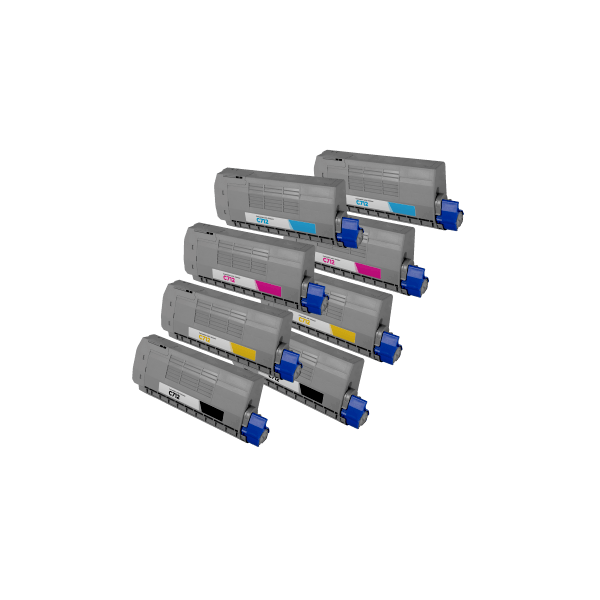 Compatible Oki C712n Toner Double Value Pack