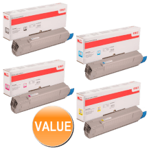 Genuine Oki C831 Toner Cartridge Value Pack