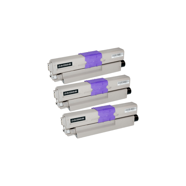 Compatible OKI ES3451 ES5430 ES5461 Black Toner 3 PACK