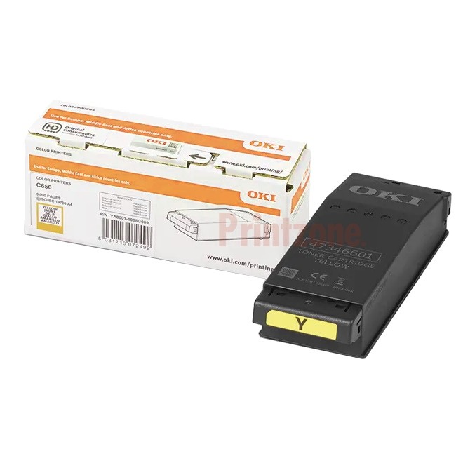 Genuine Oki C650 Yellow Toner YA8001-1088G033