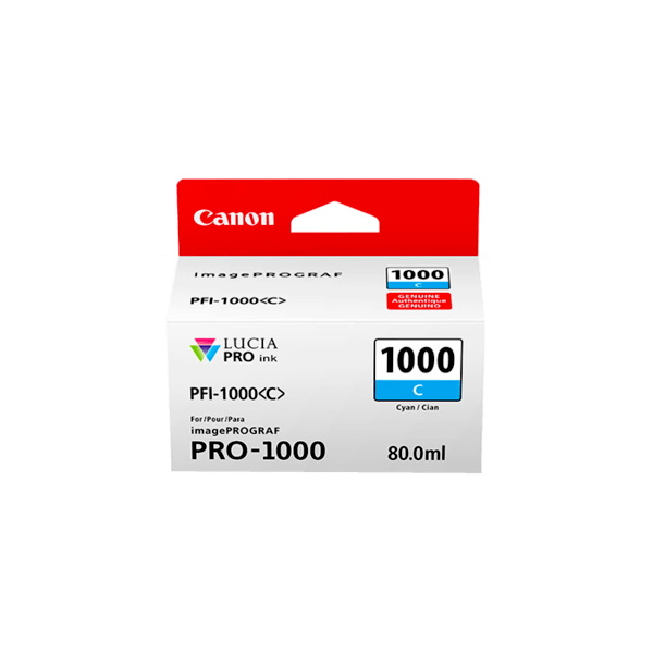 Genuine Canon PFI-1000C Cyan Ink