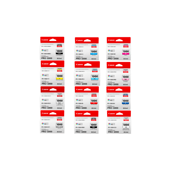 Genuine Canon PFI-1000 Ink Value pack