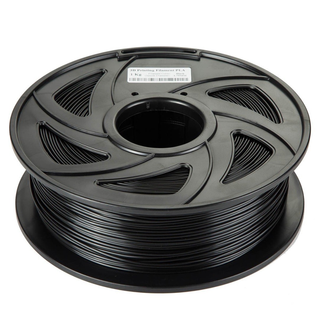 PLA 3D Filament 1.75mm Black - 1KG Roll