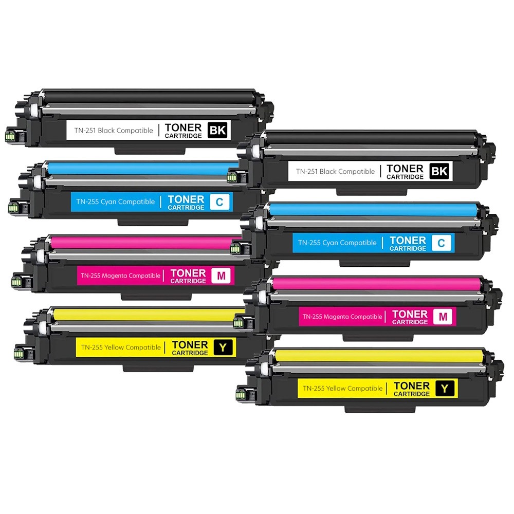 Compatible Brother TN-251 TN-255 Toner Cartridge Value Pack 2 PACK