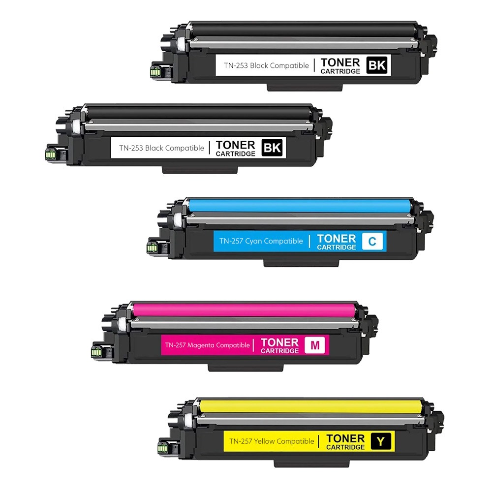 Compatible Brother TN-253 TN-257 Toner Value Pack PLUS EXTRA BLACK  TN253 TN257