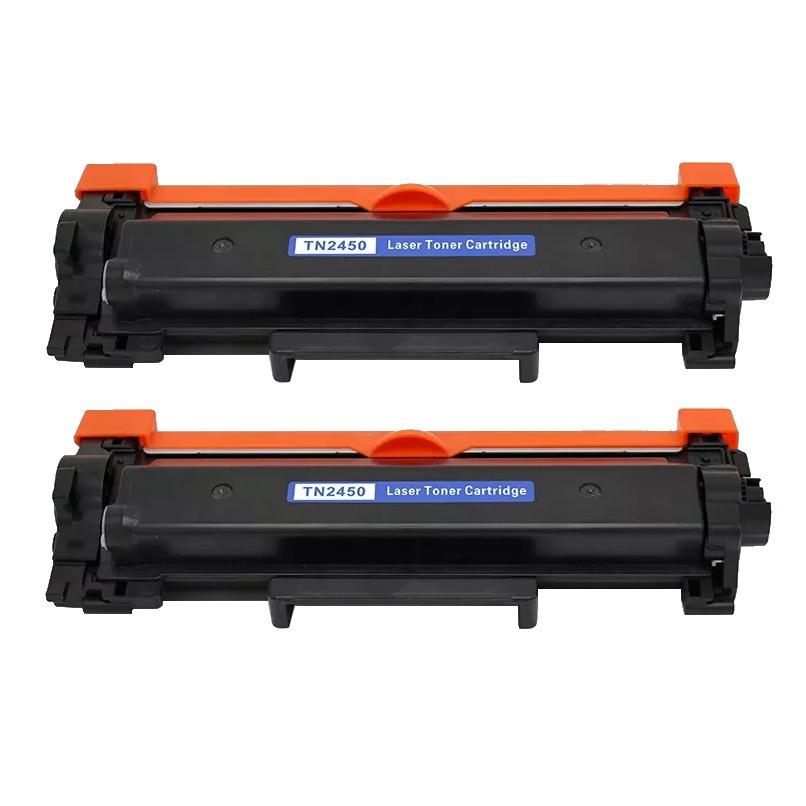 Compatible Brother TN2450 Toner Cartridge High Yield 2 PACK