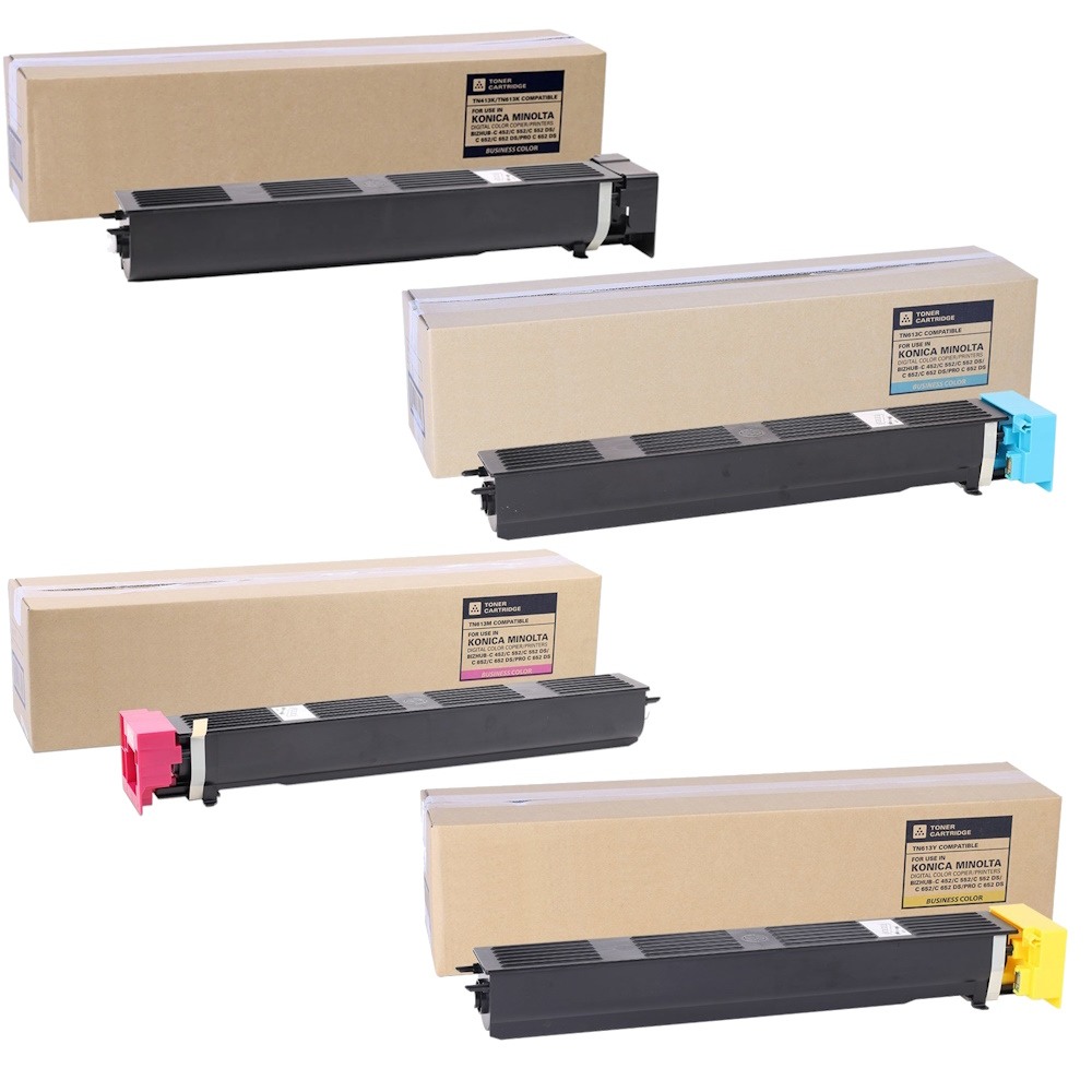 Compatible Konica Minolta Bizhub C452, C552, C652 Toner Combo Value Pack TN413 / TN613