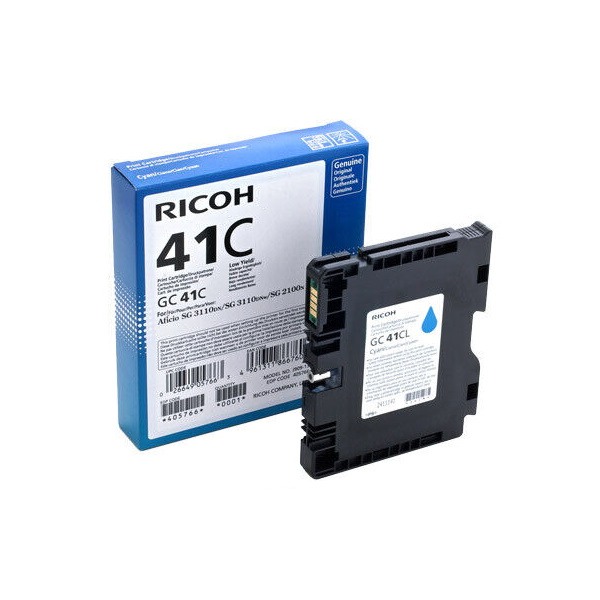 Genuine Ricoh SG3110 SG7100 Cyan Ink Cartridge GC-41C