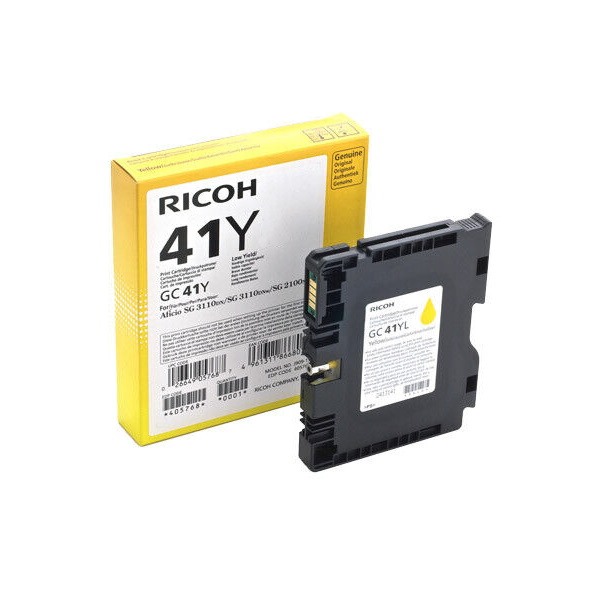 Genuine Ricoh SG3110 SG7100 Yellow Ink Cartridge GC-41Y