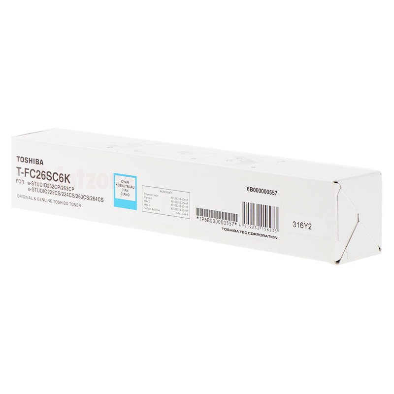 Genuine Toshiba e-Studio 262CP 262CS 263CS TFC26SC Cyan Toner Cartridge