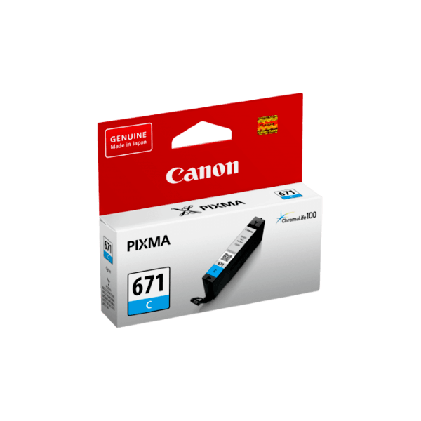 Genuine Canon CLI-671 Cyan Ink Cartridge