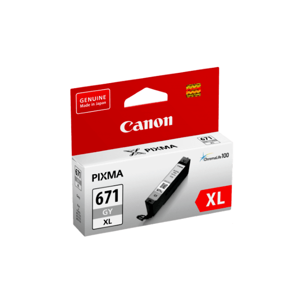 Genuine Canon CLI-671XL Grey Ink Cartridge High Yield