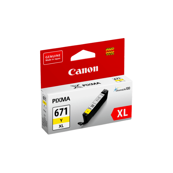 Genuine Canon CLI-671XL Yellow Ink Cartridge High Yield