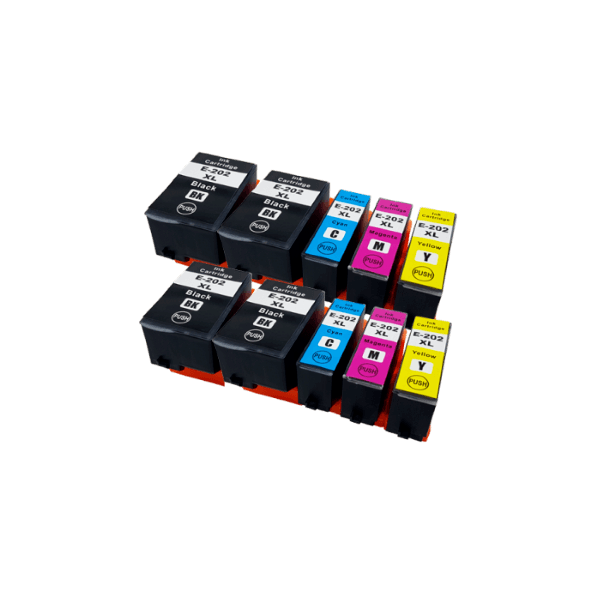 Compatible Epson 202XL Ink Double Value Pack High Yield PLUS 2 EXTRA BLACKS